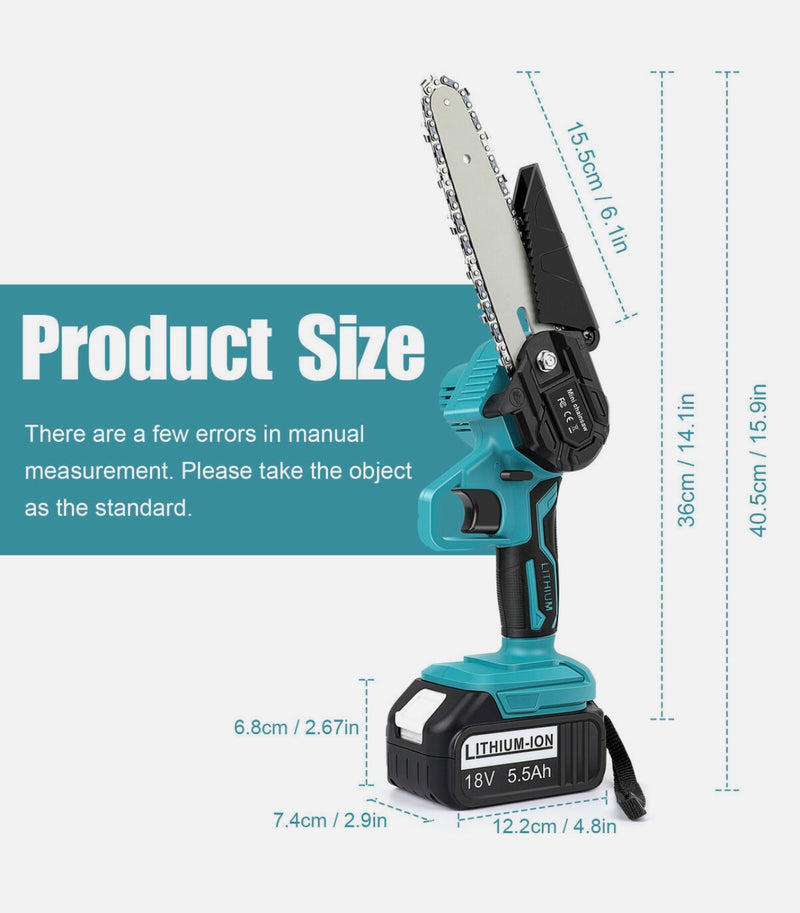 mini chainsaw sizing